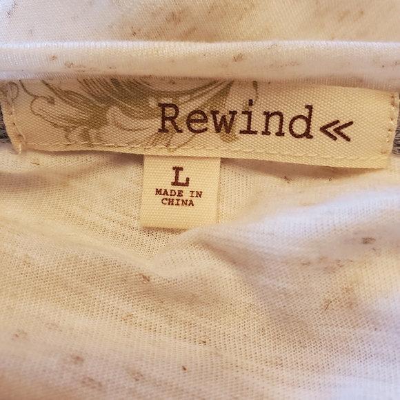 Rewind Cream Speckled w/ Lace Trim Accent Top - Picture 5 of 7